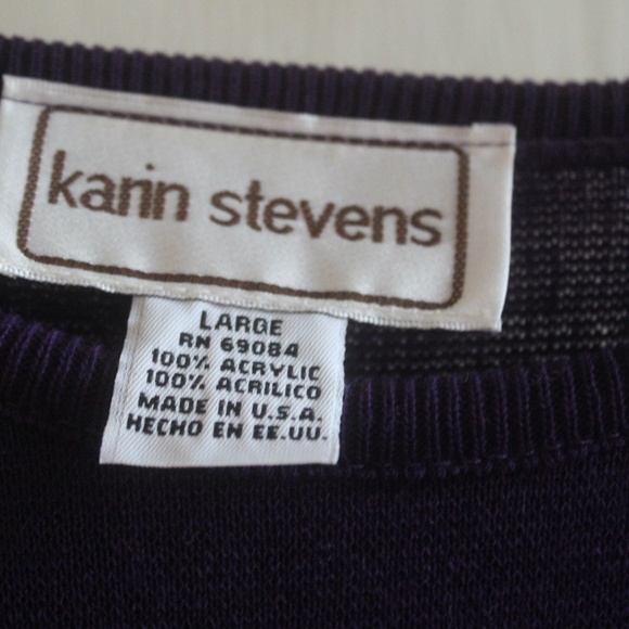 DEEP PURPLE KARIN STEVENS DRESS AND SWEATER COAT - Picture 4 of 6